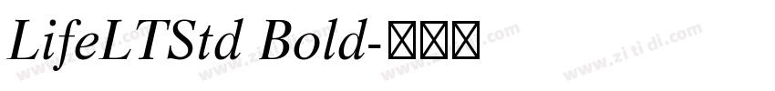 LifeLTStd Bold字体转换